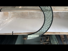 Διακοσμητικό μολυβένιο γυαλί σε σχήμα μισοφέγγαρου όλο το διαφανές jewels γυαλί με ψευδάργυρο ήρθε για πόρτες