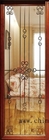 22x48 Inch Wrought Iron Glass Hot Resistance Entry Door Low E Glass