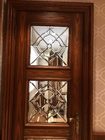 Wooden Framed 450mm All Clear Beveled Decorative Glass Insert For Front Door